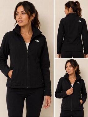 The North Face Fleece Lined Soft Shell Jacket Black